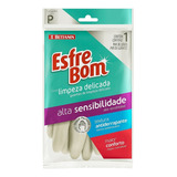 Luva Limpeza Delicada P Látex Branco Bt13005p Esfrebom 