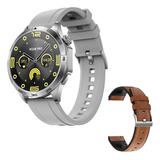 Reloj Smartwatch Hombre Dt5 Mate Plateado Llamadas 2 Mallas