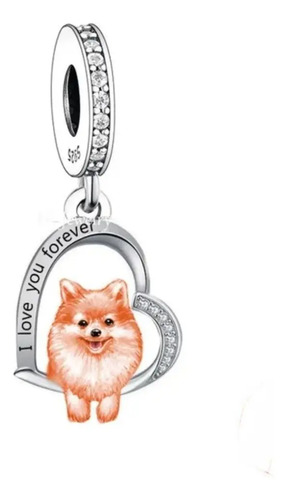 Charm O Dije De Perro O Perrito Pomerania. Plata 925, Único.