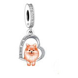 Charm O Dije De Perro O Perrito Pomerania. Plata 925, Único.