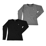 Pack X2 Remera Hombre Térmica Manga Larga Frisada Camiseta