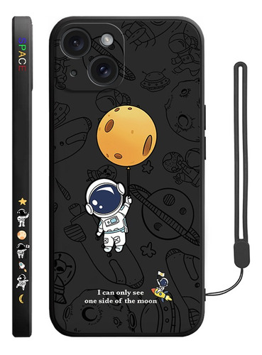 Funda Silicona Para iPhone Diseño De Astronauta +correas