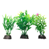 Kit Planta Plástica Aquário 10cm Betta Collor D - 3 Unidades