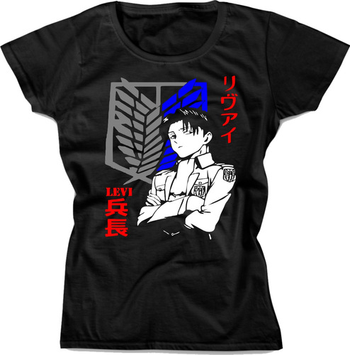 Playera Attack On Titan Levi Aot Mujer