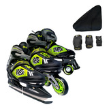 Patines 3en1 Ajustables V Hielo Calle +protecciones +mochila