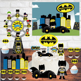 Kit Festa Em Casa Monta Facil Infantil Batman Decoração