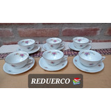 6 Tazas De Café Con Plato Porcelana Winterling Bavaria 