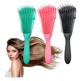 Cepillo De Cabello Desenredar El Cabello Rizado Mujeres 3pcs Color Color Al Azar