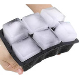 Cubetera De Silicona Con Tapa Molde 6 Cubos De Hielo Grandes