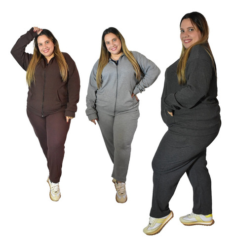 Conjunto Talle Grande Babucha + Campera De Mujer