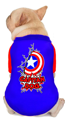 Disfraz Perro Capitan America Super Heroe Talla Pequeña Buzo