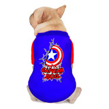 Disfraz Perro Capitan America Super Heroe Talla Pequeña Buzo