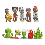 Set 10 Figuras Plantas Vs Zombies 7 Cm Juguetes Diversion H5