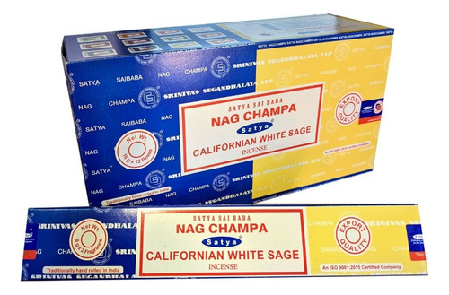 Incienso Nag Champa & Californian White Sage 12 Cajitas