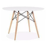 Mesa Eames 100cm Redonda Nordica Mdf Laqueada Importado