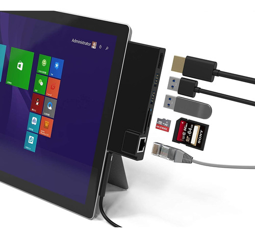 Base Portátil Para Estación De Acoplamiento Hub Usb Surface 