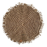 Individual Plato De Sitio De Yute Tejido Crochet A Mano 40cm