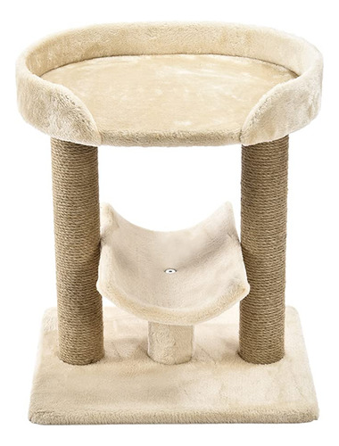 Árbol Para Gato Con Plataforma Y Rascador, Accesorio Felino.