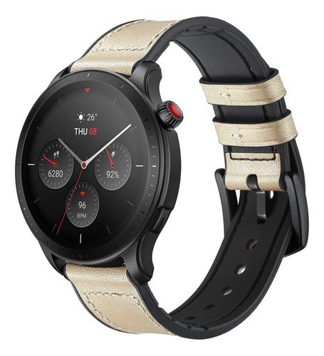 Correa De Caucho Con Piel Para Amazfit Gtr 4