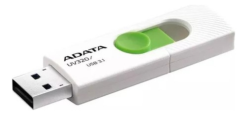 Memoria Usb Adata Uv320 128gb 3.2 Gen 1 Blanco Y Verde