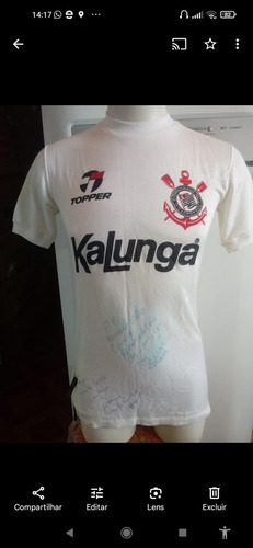 Camisa De Futebol Kalunga Corinthians Anos 80 Autografada