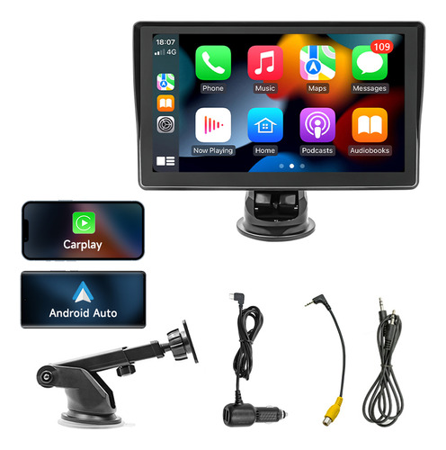 Car Play Con Pantalla De 7 Pulgadas Y Android Auto, 2 En 1