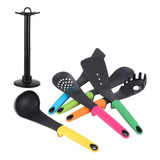 Set 6 Utensilios Para Cocina Cucharones Espumaderas Espátula