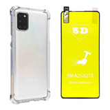 Capa Anti Shock + Película 5d 9d Nano Gel Para Galaxy A21s