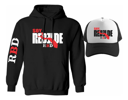Kit De Sudadera + Gorra Sublimada Modelo Rbd Soy Rebelde