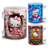 Plantillas Sublimar Tazas Hello Kitty 3d Y Vitrales +previas