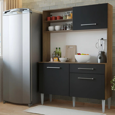 Cocina Integral Completa Modular Madesa Life 120cm Color Marron\u002FNegro | Meses sin interés