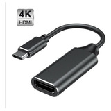 Convertidor De Cable Adaptador Usb-c 3.1 A Hdmi Tipo C Color Negro