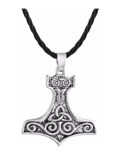 Collar Martillo De Thor Nórdico Hombre Talisman Nudo Vikingo