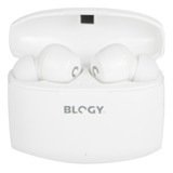 Audifonos Inalámbricos Bluetooth Con Estuche Blogy Bco Ubn50 Color Blanco