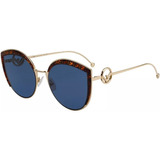 Lentes De Sol Fendi Ff0290/s J5gku Dorado-azul Carey De Dama