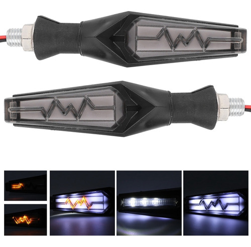 2pcs Motocicleta Led Luz Intermitente Intermitente Dinámica