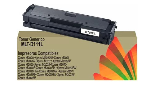 Toner Generico Para Impresora Samsung  M2070w/2020w Mlt-111l