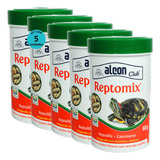 Ração Alcon Club Reptomix 60g Tartarugas Aquáticas Kit Com 5