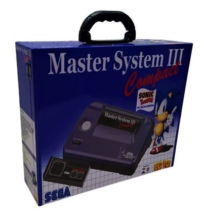 Caixa Master System Compact 3 Sonic Com Divisoria Mdf E Alça