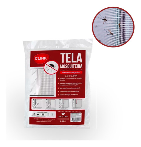 5 Tela Mosquiteira Anti-inset Mosquito Janela 150x180cm Flex