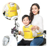 Chaleco Con Cinturón De Seguridad Para Niños En  Motos. 
