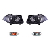 Kit 2 Faros Y 2 Cuartos Jetta 2008-2015 Depo