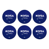 Kit 6 Creme Nivea Lata Azul 29g  Pele Ressecada - Nívea