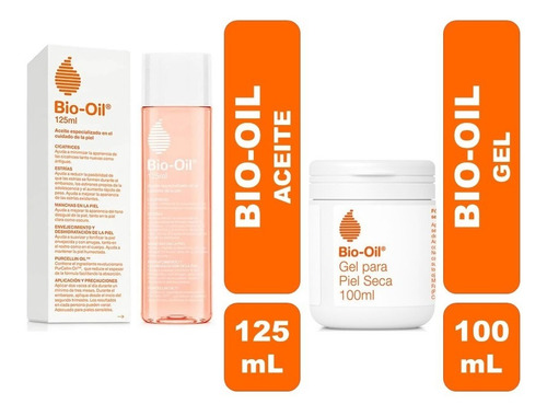 Bio Oil Aceite 125ml + Gel 100g - mL a $360