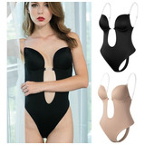 Brasier Bodysuit Escote Profundo U-plunge Sin Espalda .