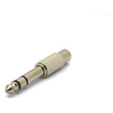 Plug P10 6,35mm Estéreo Para Jack Rca Em Nickel - Jl16105