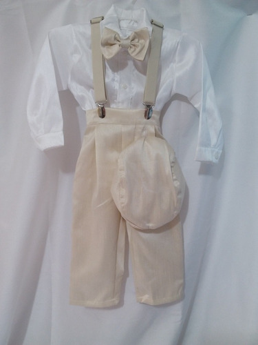 Traje Pata Niño Con Tirantes Camisa Manga Larga Pantalón