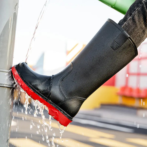Botas Negras Lluvia Botas Impermeables Hombre Casual Lnkfuu | MercadoLibre