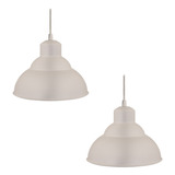 Pack X2 Lampara Colgante Galponero Industrial Vintage Led