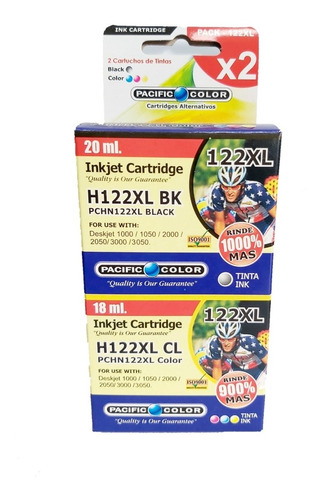 Pack Tinta Alternativa Hp 122 Xl Negro Y Tricolor